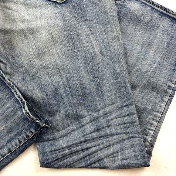 Projekraw Buckle Light Wash Whiskered Hand Sanded Relaxed Straight Jeans (38/34) - Picture 5 of 15